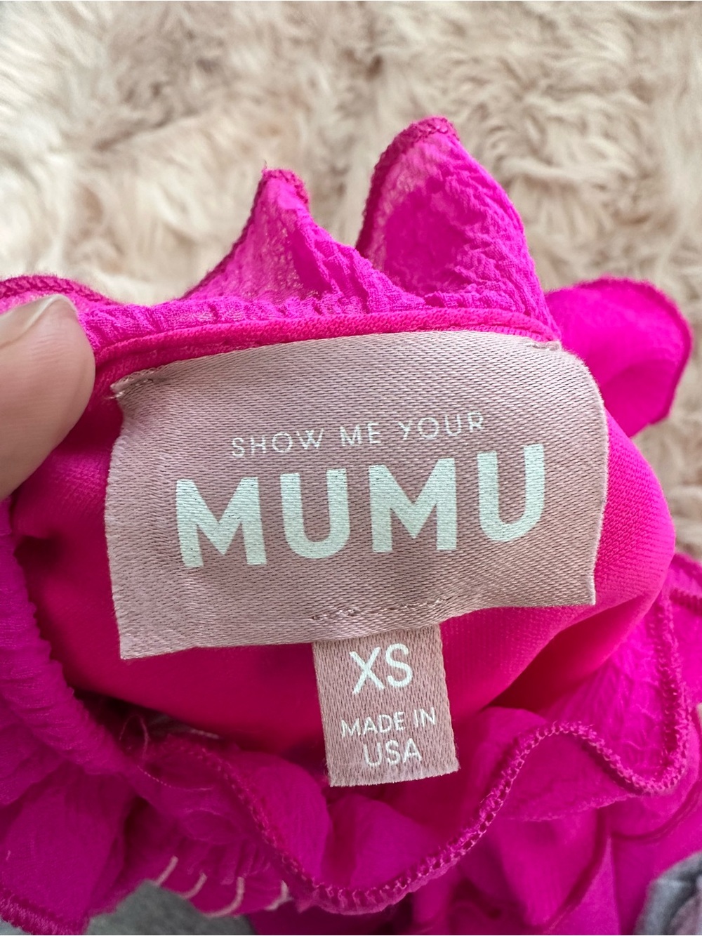 SHOW ME YOUR MUMU LANE MIDI DRESS IN PINK CHIFFON XS - Picture 6 of 6